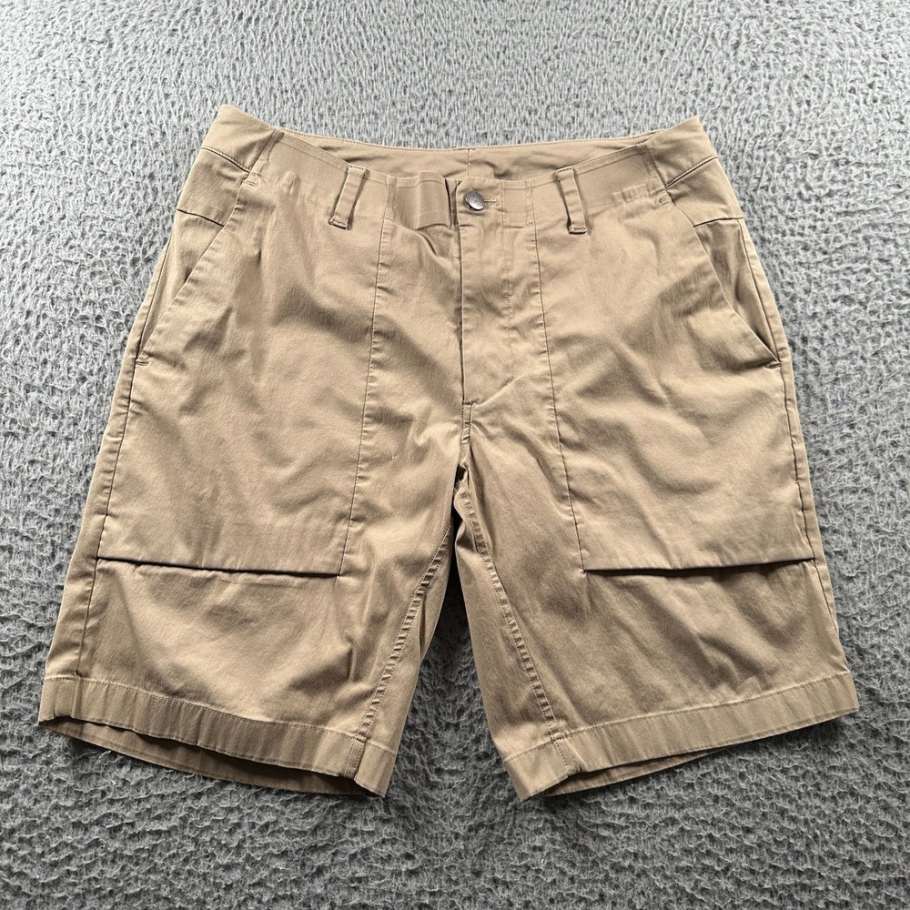 Lululemon Weekender Shorts Mens 32 Beige Stretch Utility Pockets Casual Walking